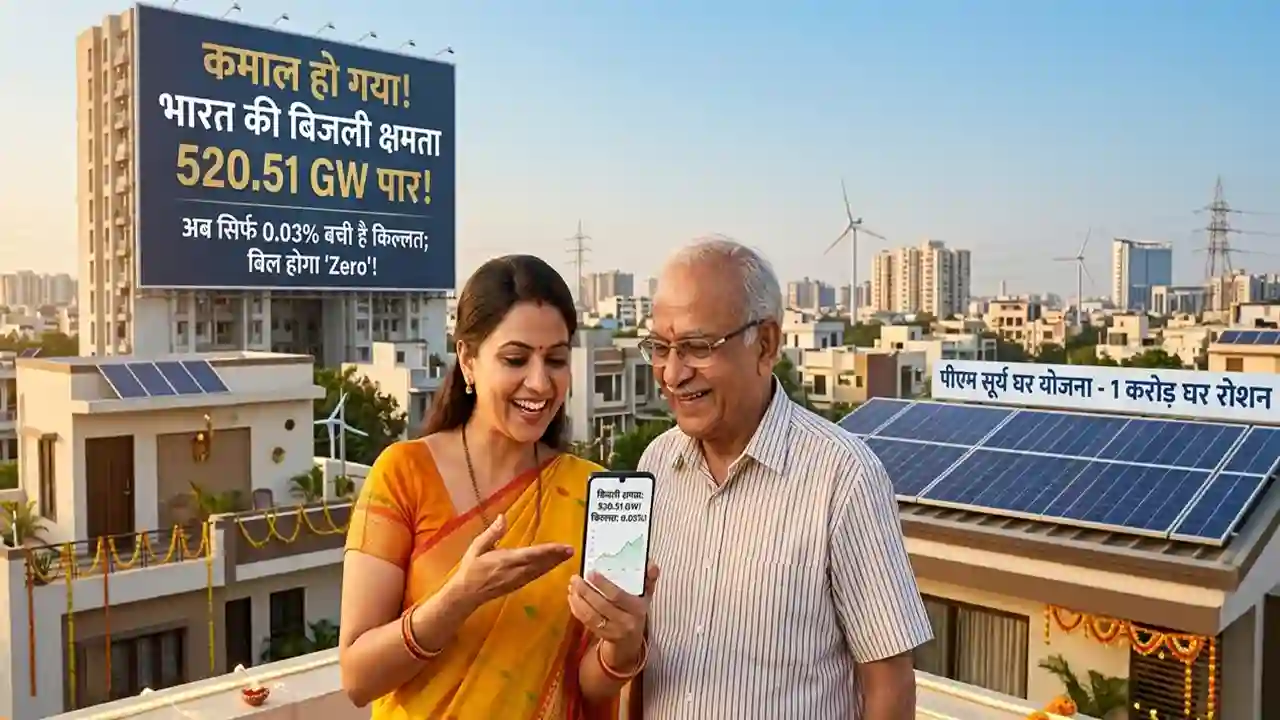 India power capacity 520 GW 2026 news