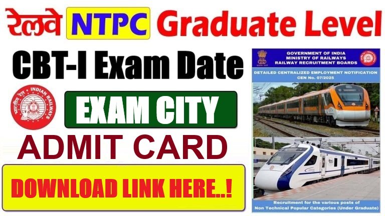 RRB NTPC Graduate Level Admit Card 2026 Out