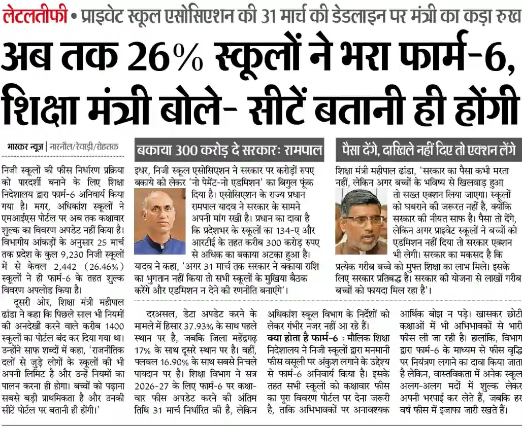 RTE Haryana Admission