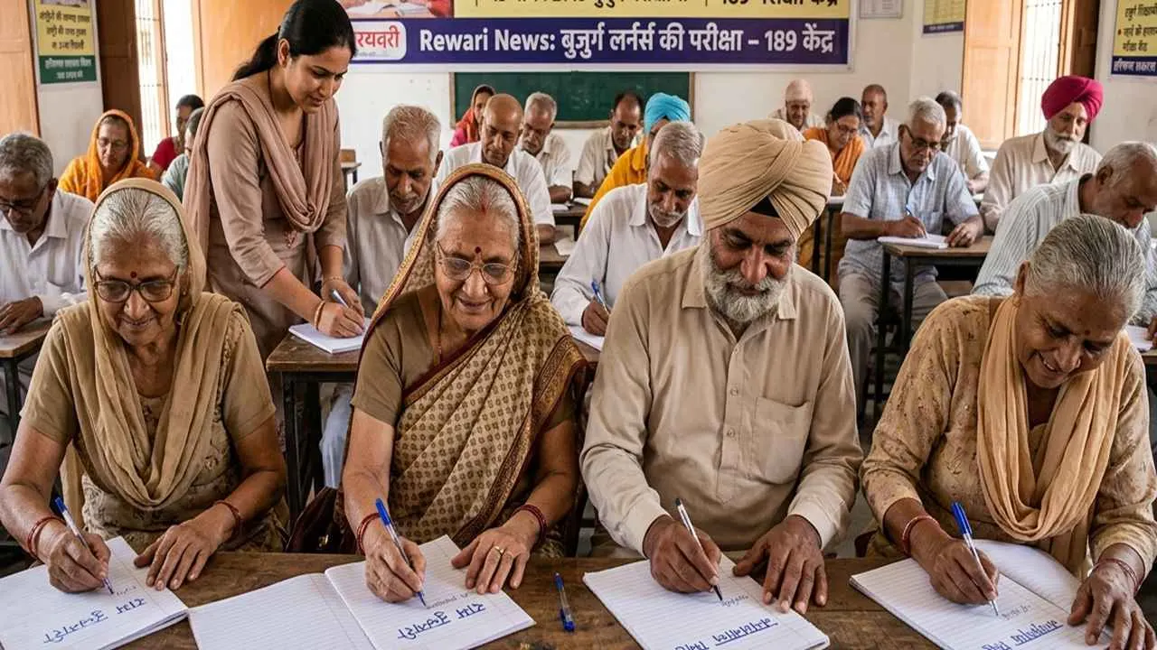 Rewari News - Grandparents will learn to sign instead of thumbprint, exam for 2145 Bugurj learners on March 15; 189 centers set up