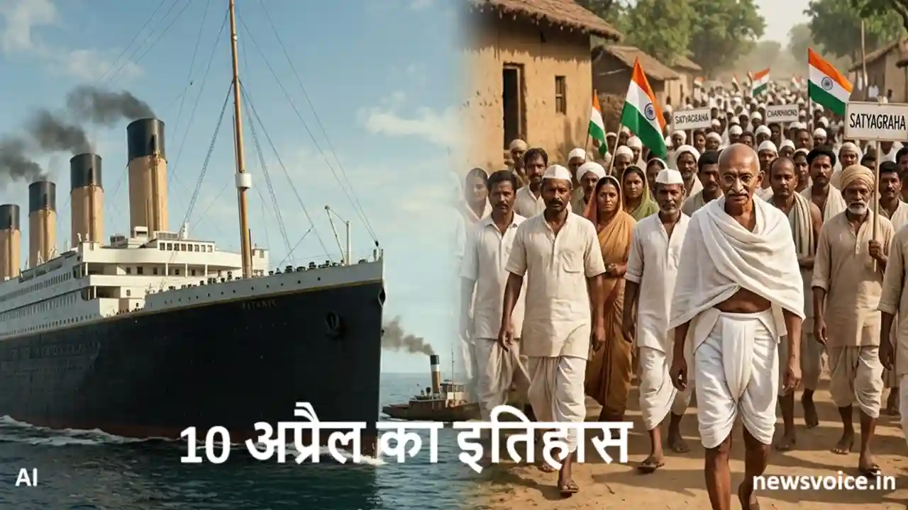 10 April ka Itihas, Titanic maiden voyage and Mahatma Gandhi Champaran Satyagraha history