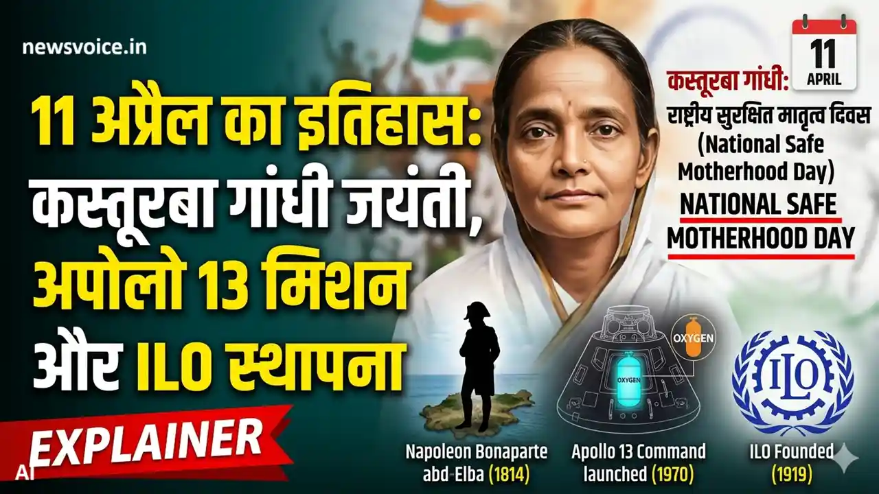 11 April Ka Itihaas: कस्तूरबा गांधी की जयंती से लेकर अपोलो 13 की रोमांचक कहानी तक, जानें 11 अप्रैल की वे बड़ी घटनाएं जिन्होंने दुनिया का नक्शा बदल दिया