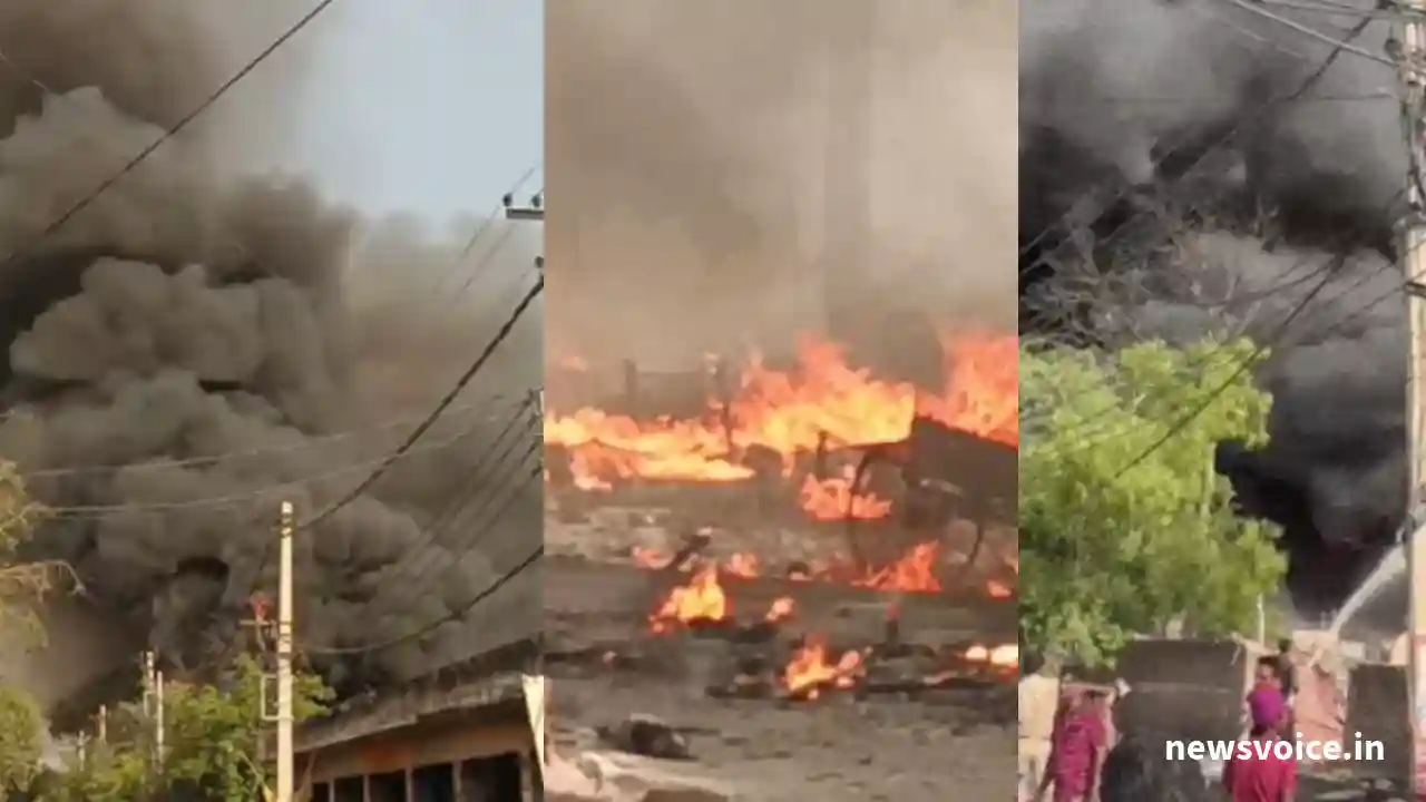 Fire in Rewari Sector 5 Cylinder Blast