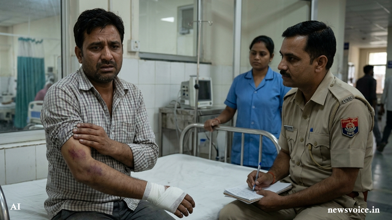 Injured driver in Rewari trauma center after being beaten by transporter