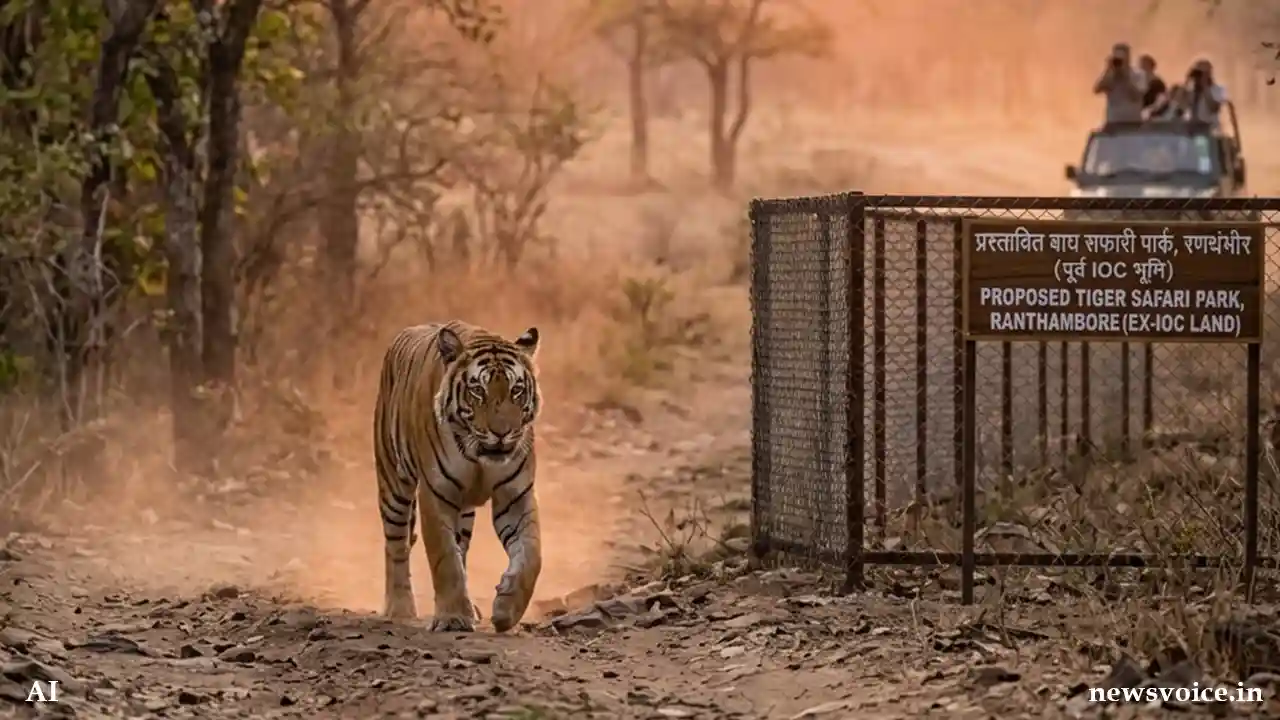 Alt Text में लिखें: Ranthambore New Tiger Safari Park Proposal IOC Land Sawai Madhopur